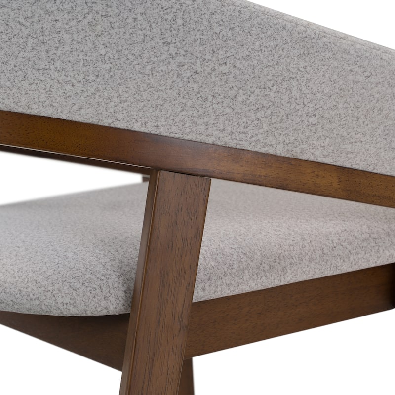 Truman Mid-Century Modern Grey & Walnut Counter Chair (Set of 2)