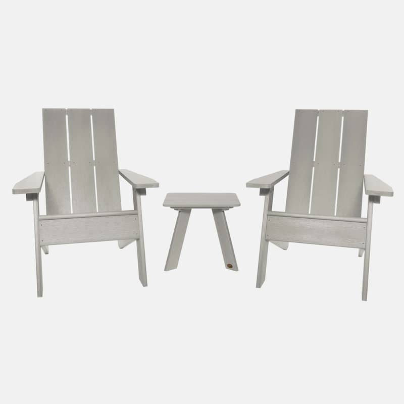 HIGHWOOD 3-piece Adirondack Chairs and Side Table Set - Harbor Gray
