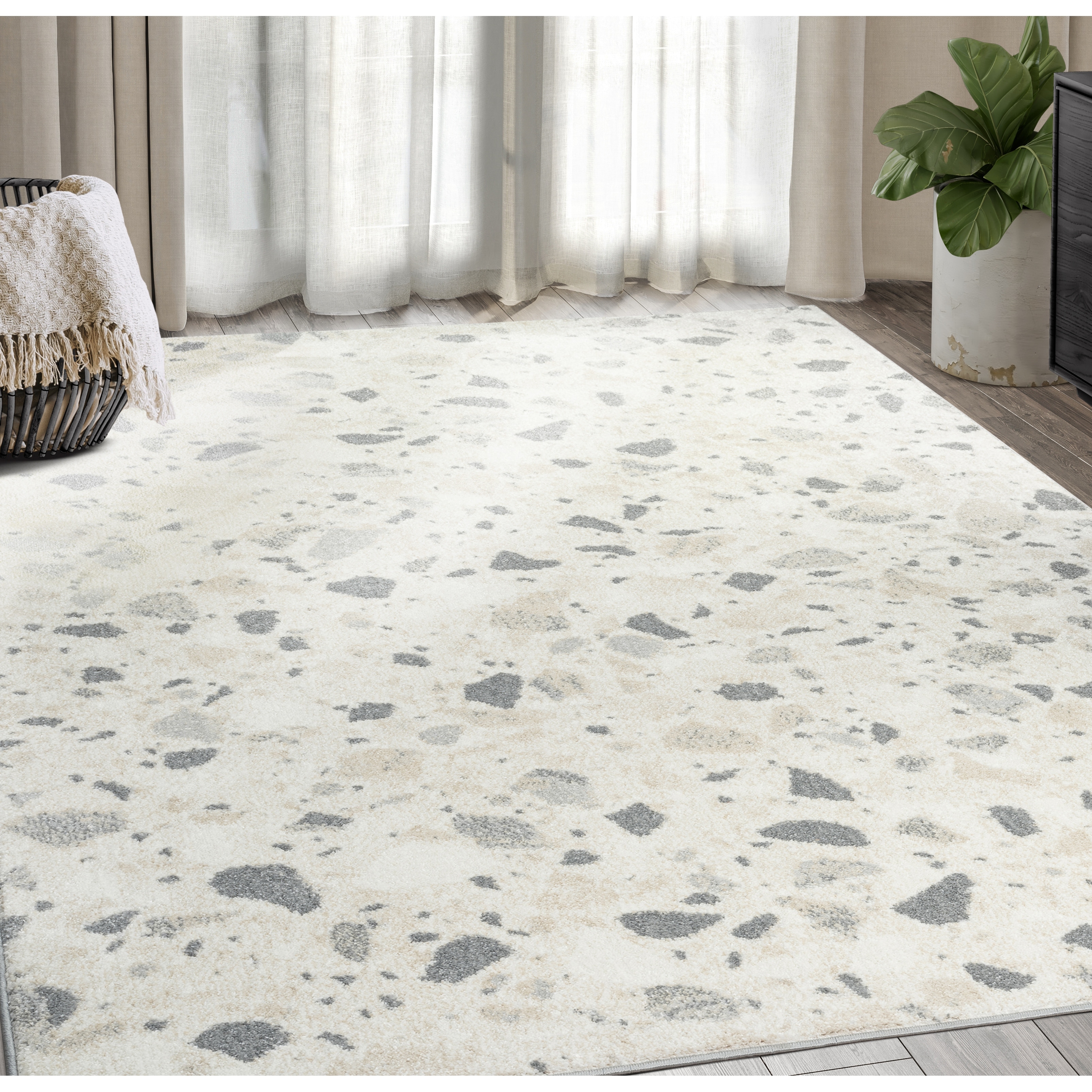 Abani Rugs Nuevo NUE260A Modern Dotted Area Rug