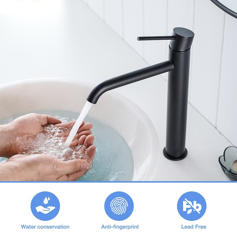 Single-Handle Deck-Mounted Bathroom Sink Faucet