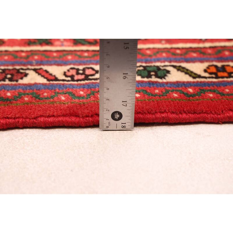 ECARPETGALLERY Hand-knotted Andelz Red Wool Rug - 2'6 x 9'6