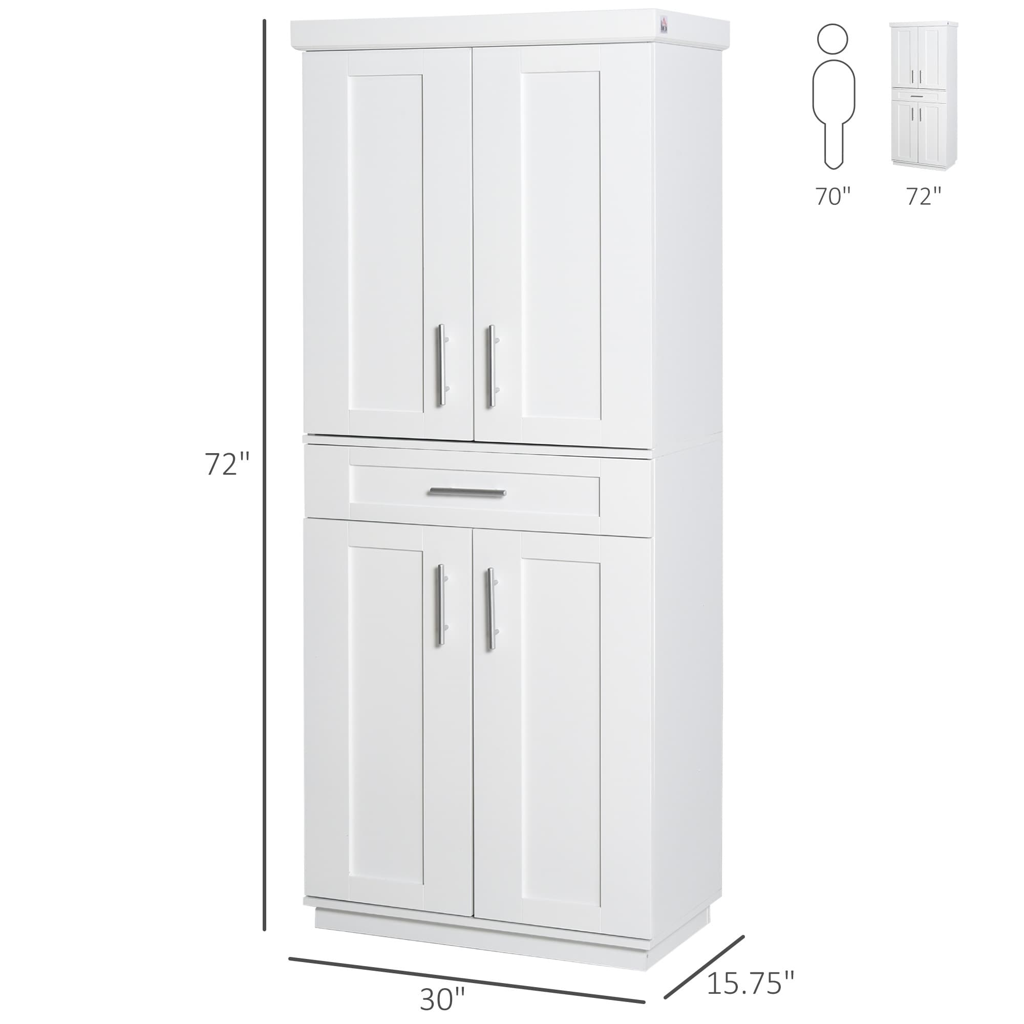 HomCom Vertical White Bathroom Storage Cabinet - 7.75*7.75*25.75 - Bed Bath  & Beyond - 18073999