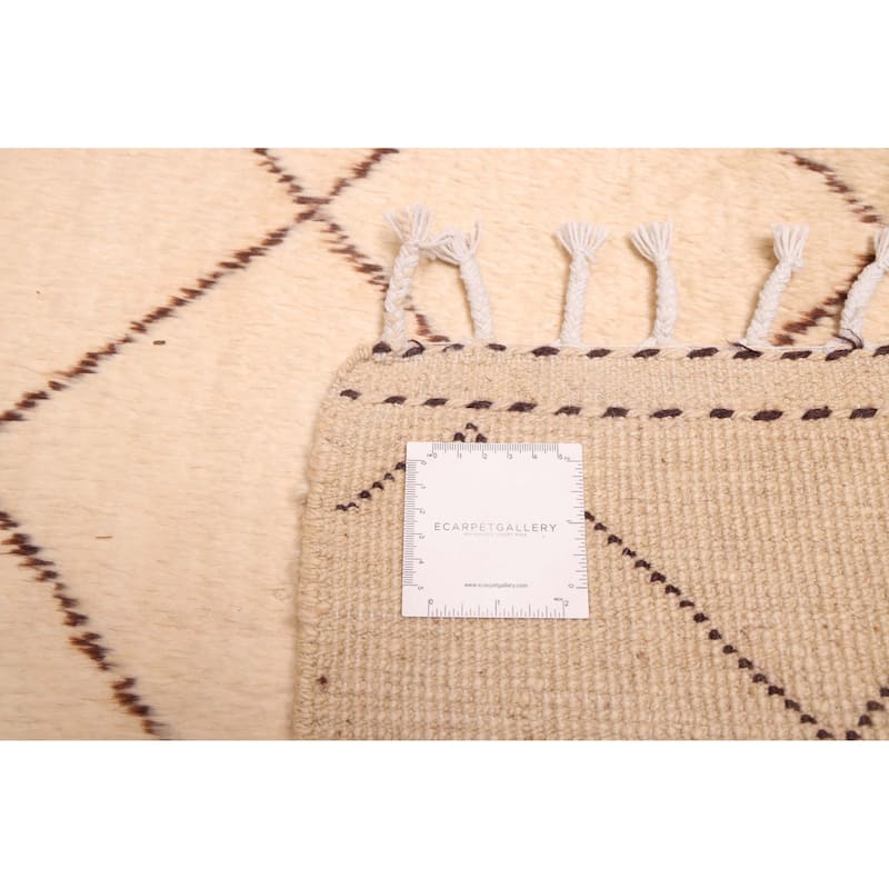 ECARPETGALLERY Hand-knotted Pak Finest Marrakesh Cream Wool Rug - 5'9 x 7'10