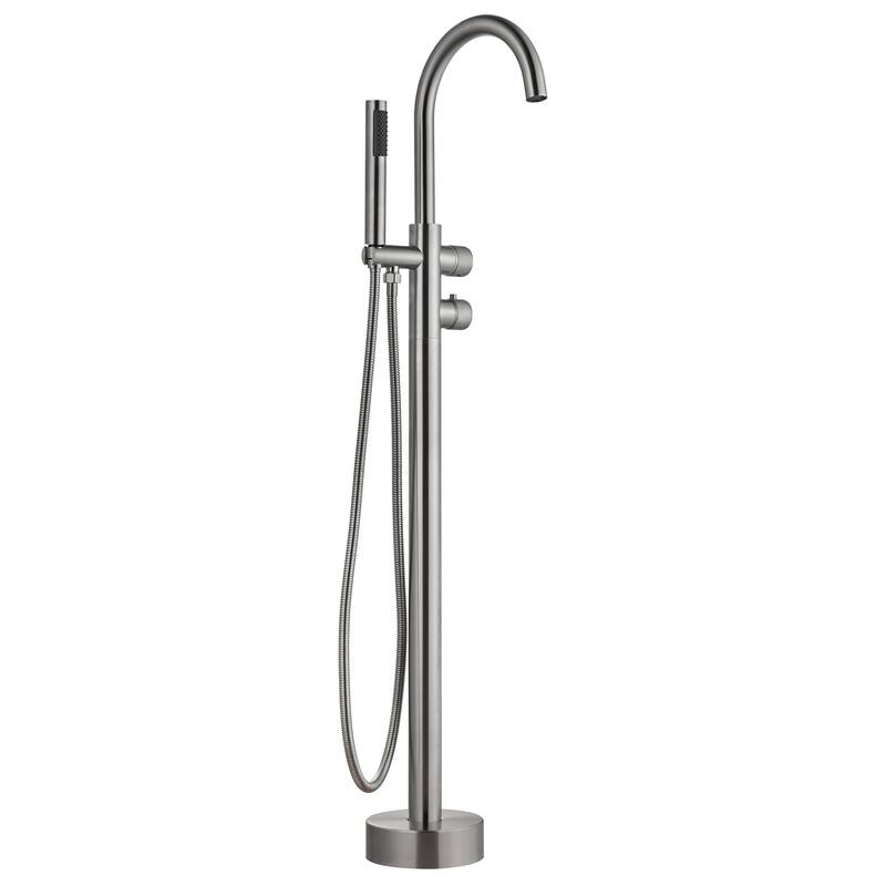 Modland Luxury Floor-Mounted Thermostatic Bathtub Faucet Freestanding with Hand Shower