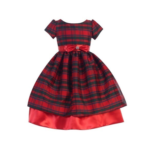 childrens red christmas dress