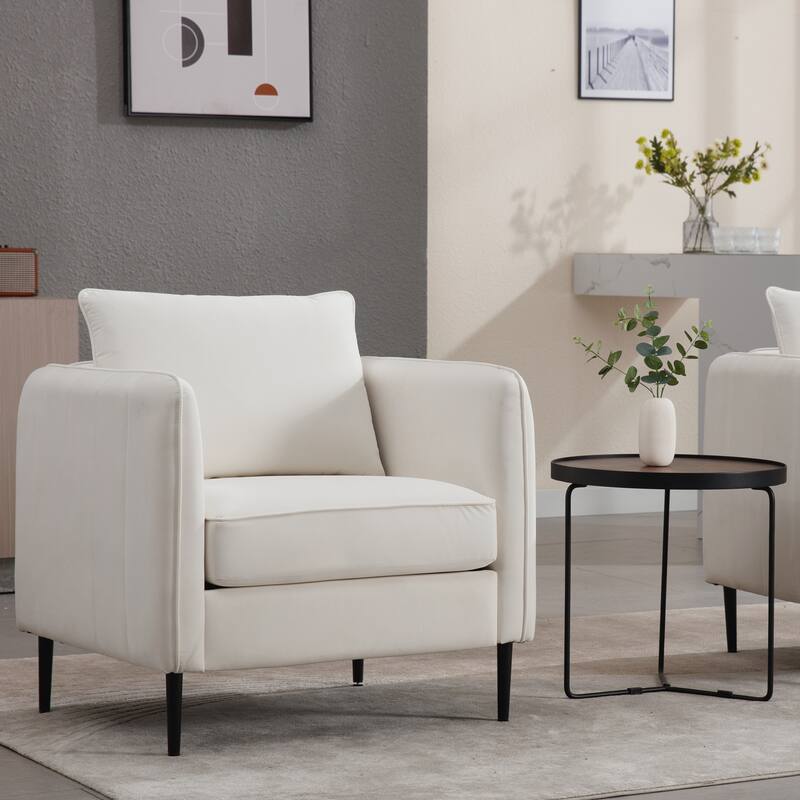 Accent Chair for Living Room, =Comfy Single Sofa Chair Mid-Century Modern Armchair