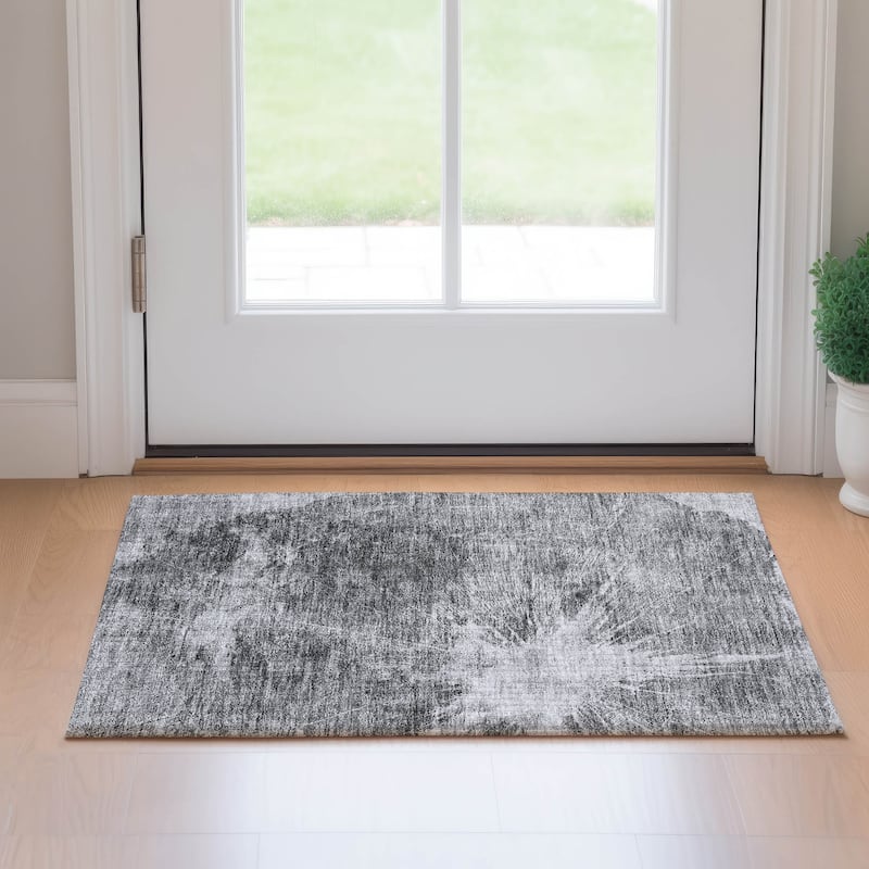 Premium Washable Super Soft Abstract Woodgrain Mayfield Rug - Gray - 1' 8" x 2' 6" - Rectangle