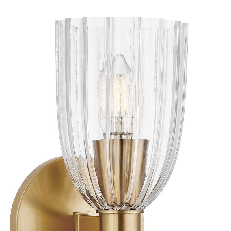 Wall Sconce in Natural Brass