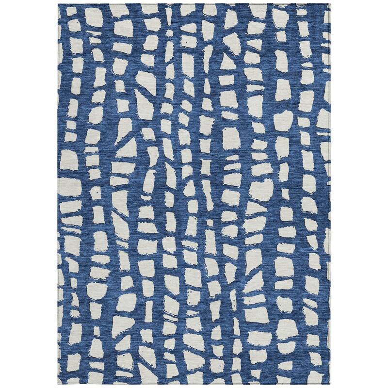 HomeRoots Abstract Transitional Rectangle Outdoor Rug