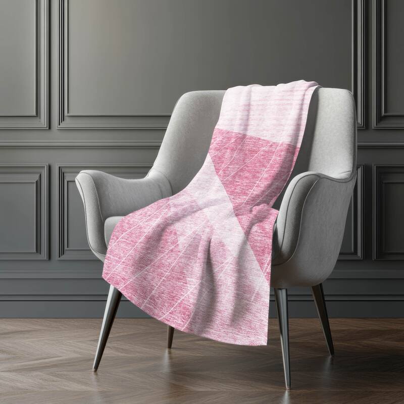 Premium Machine Washable Modern Prism Sherpa Throw Blanket