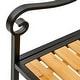 preview thumbnail 7 of 6, Outsunny 50" Garden Bench, Patio Loveseat with Antique Backrest, Wood Seat and Steel Frame