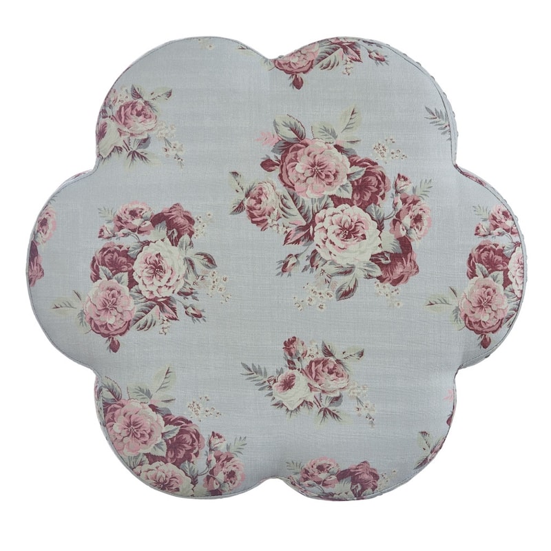 HomeRoots 25" Pink Linen Specialty Ottoman