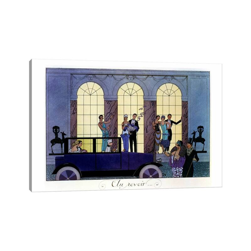 iCanvas "Farewell, engraved by Henri Reidel, 1920 (litho)" by George Barbier Canvas Print