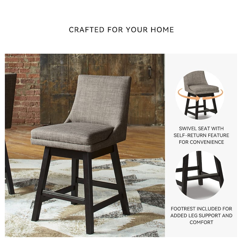 Tallenger Upholstered Swivel Stool (Set of 2)