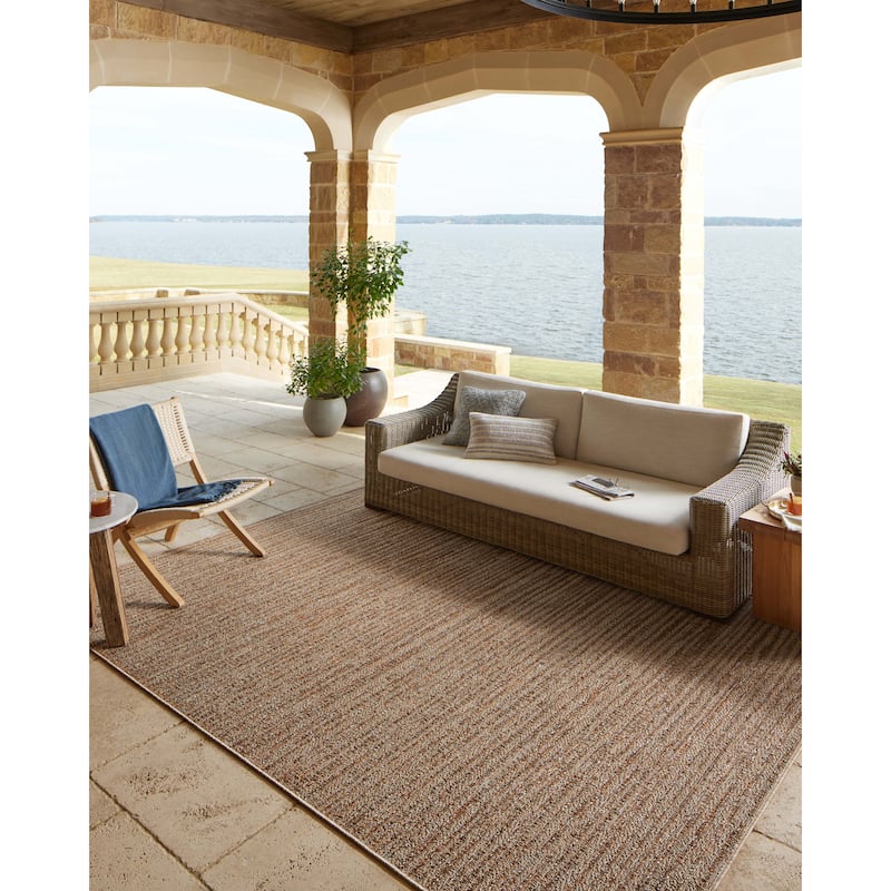 Alexander Home Hampton Natural Indoor/Outdoor Area Rug - 11' x 15' - Oatmeal / Multi