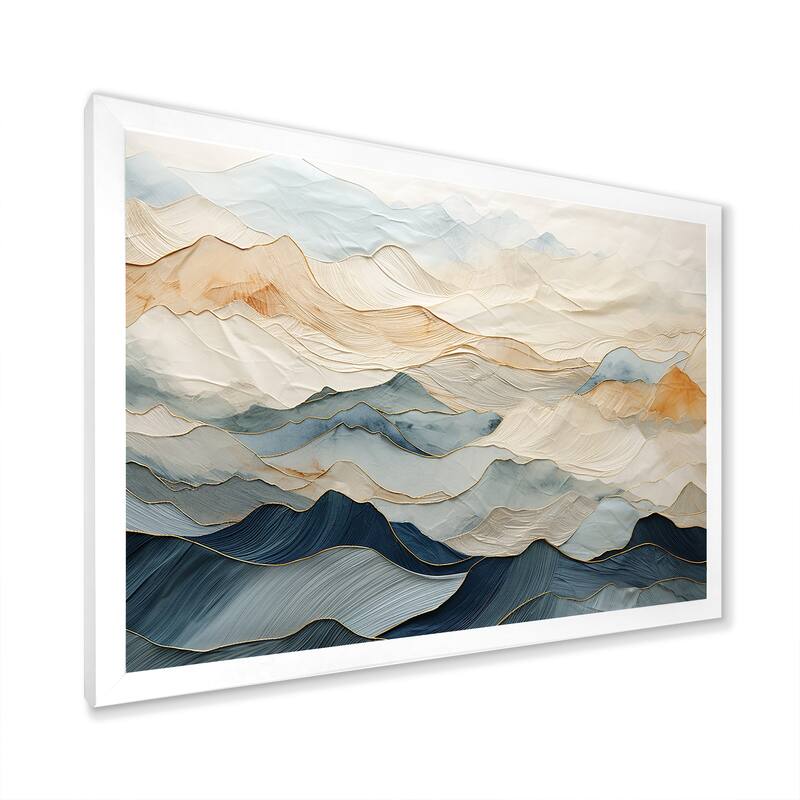 Designart "Majestic Mountain Peaks" Landscape Mountains Framed Wall Art Prints