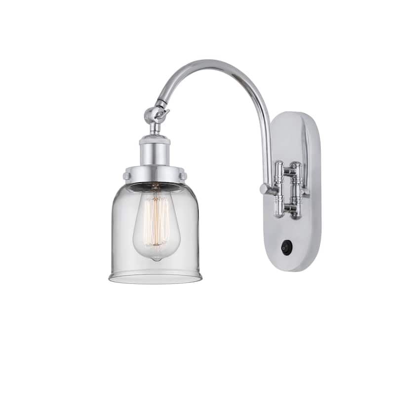 Innovations Lighting 918-1W-13-5 Bell Sconce Bell 13" Tall Wall Sconce - Polished Chrome / Clear