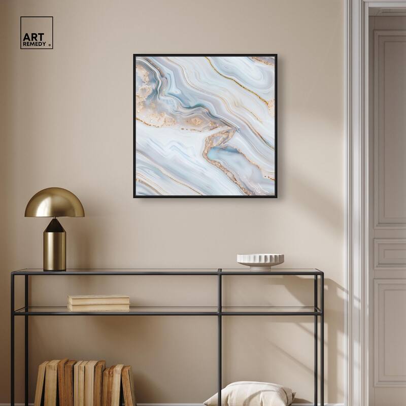 Icy Glitter Stone I Canvas by Art Remedy