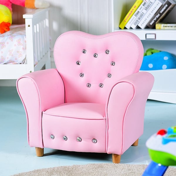 Shop Gymax Pink Kids Teen Sofa Armrest Chair Couch Children