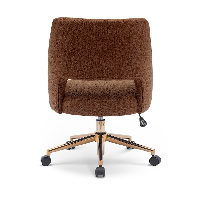 Boucle Upholstered Office/ Desk Chair - Swivel/ Adjustable Height