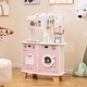 preview thumbnail 2 of 8, Costway Wooden Kids Kitchen Playset Pretend Play Kitchen with Coffee - See Details