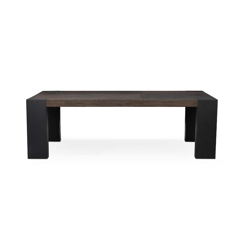 Classic Home Deaven 94" Wood Dining Table in Brown