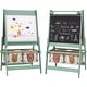 preview thumbnail 1 of 8, Qaba Art Easel for Kids with Paper Roll, 3 in 1 Toddler Painting Easel with Blackboard, Whiteboard, Storage Baskets, Green Green