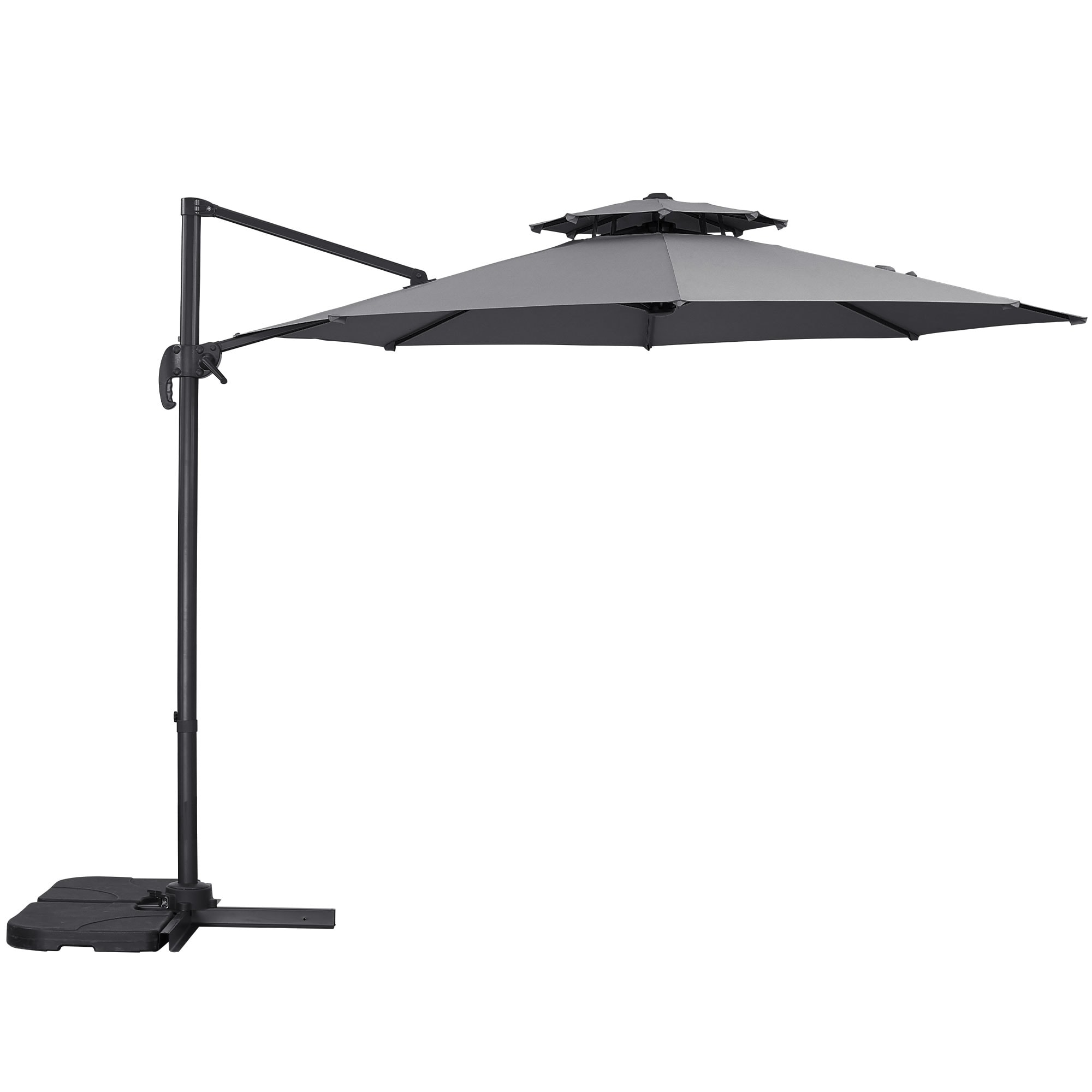 large adjustable patio umbrella Kozyard 10' Outdoor with Base (Square 40"x40"), O Kozyard LLC Grand patio MPL Shade 9' X 12'