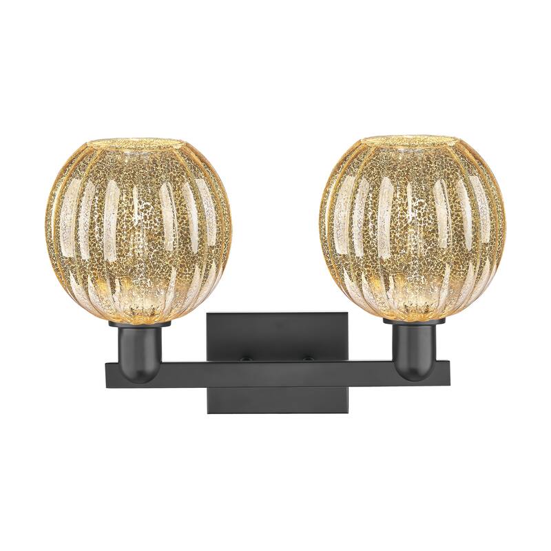 Innovations Lighting Downtown Urban - Preston - 2 Light 16" Globe Shade Bath Vanity Light