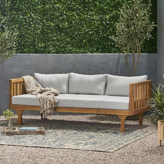 Claremont Outdoor 3-seat Acacia Wood Daybed by Christopher Knight Home