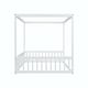 preview thumbnail 48 of 49, Full Size Canopy Frame Floor Bed with Fence