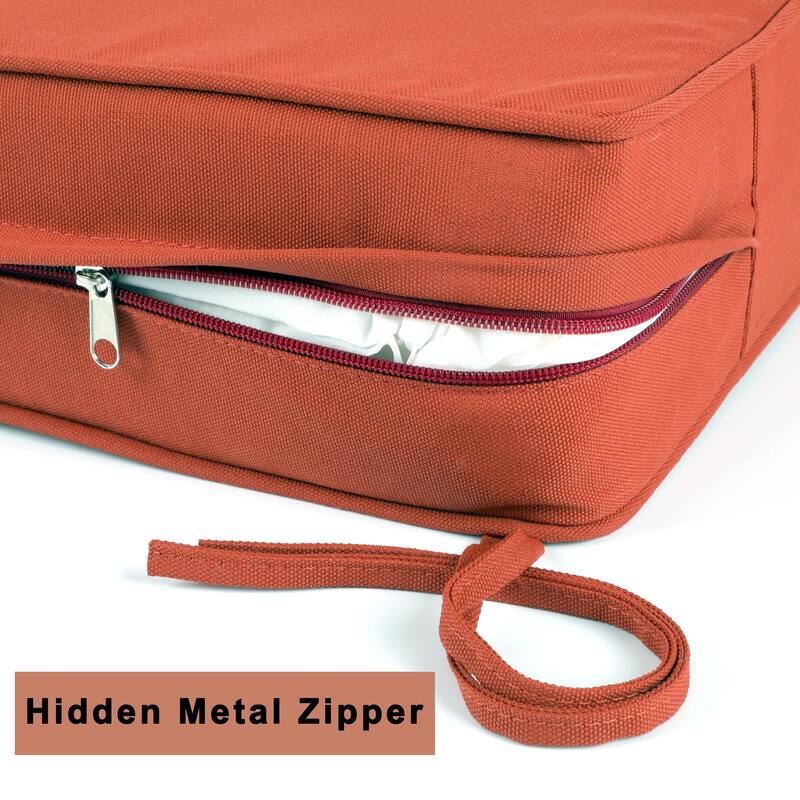 Outdoor Loveseat Cushion Set Deep Seat Cushions,Waterproof Replacement Patio Chair Cushions Set Of 2(1xseat+2xback Cushion)