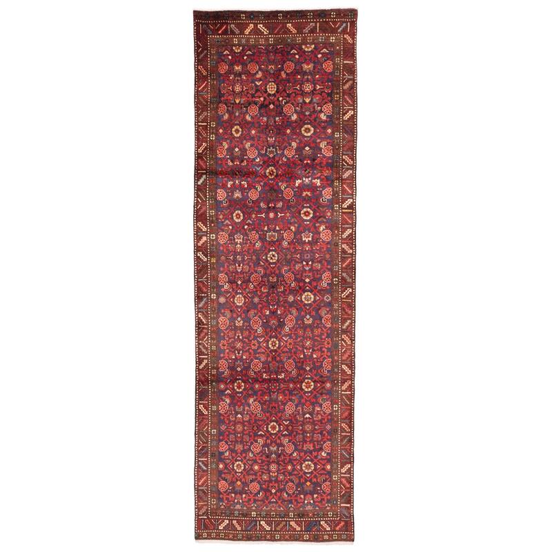 ECARPETGALLERY Hand-knotted Andelz Dark Navy Wool Rug - 3'3 x 10'5