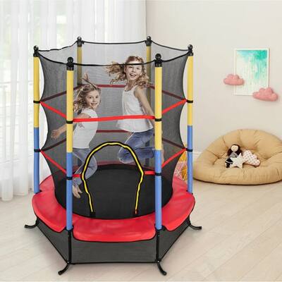 Outdoor and Indoor 55" Mini Trampoline Kid Gifts for Indoor Jumping with Safety Pad
