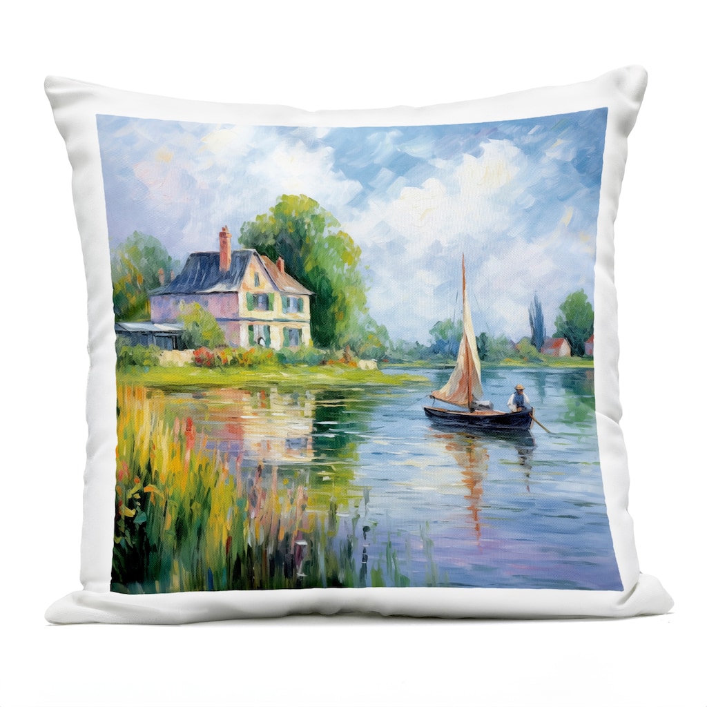 Stupell Boat Drifting Near Shore Printed Outdoor Throw Pillow Design by Heidi Kuntz
