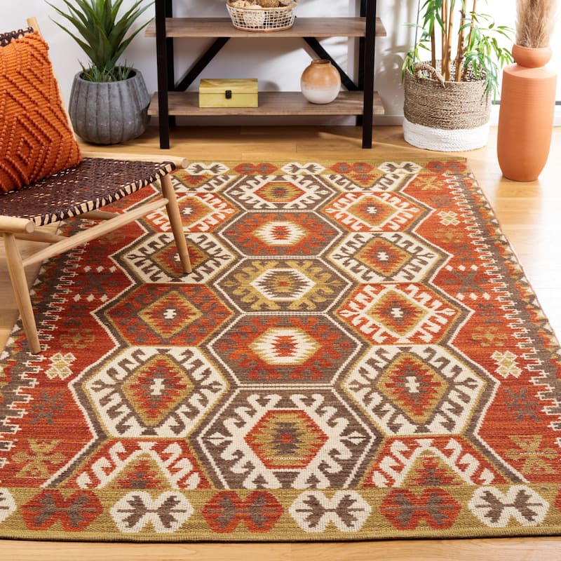 SAFAVIEH Handmade Kilim Melike Tribal Southwestern Wool Rug
