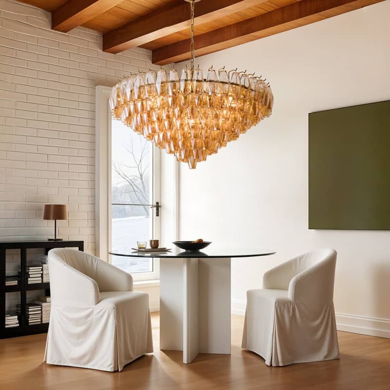 KAYLA 37in Modern Extra Large Black Chandeliers