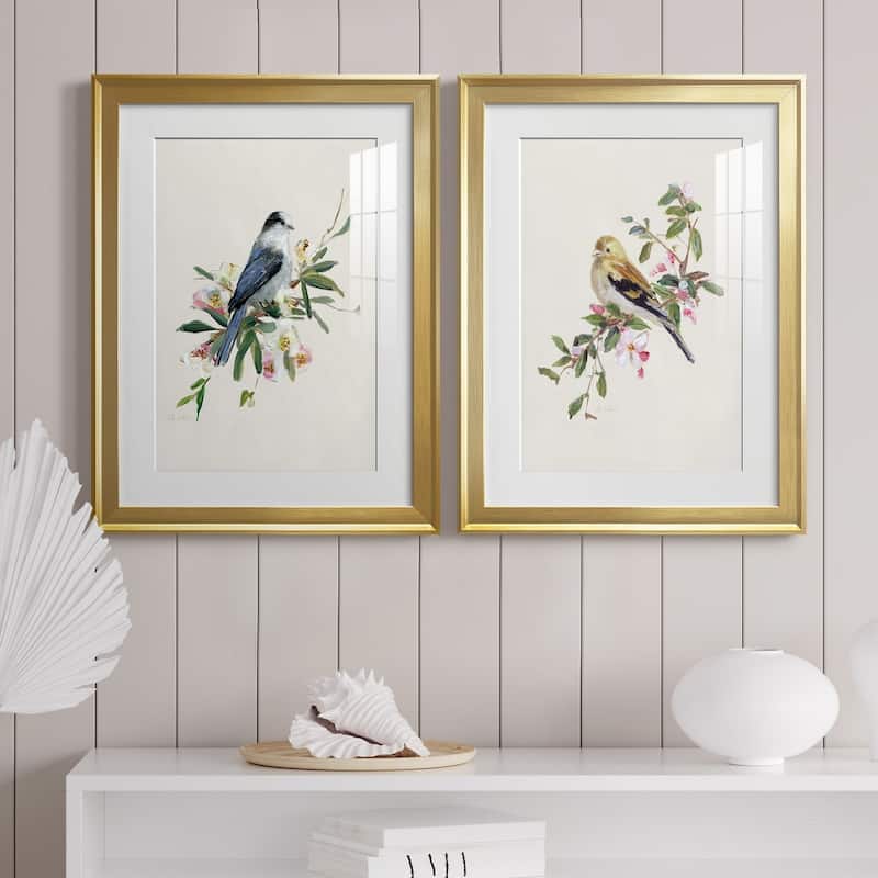 Spring Song Gray Jay Premium Framed Print - Ready to Hang