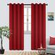 Miranda Haus Classic Modern Solid Blackout Curtain Set with 2 Panels