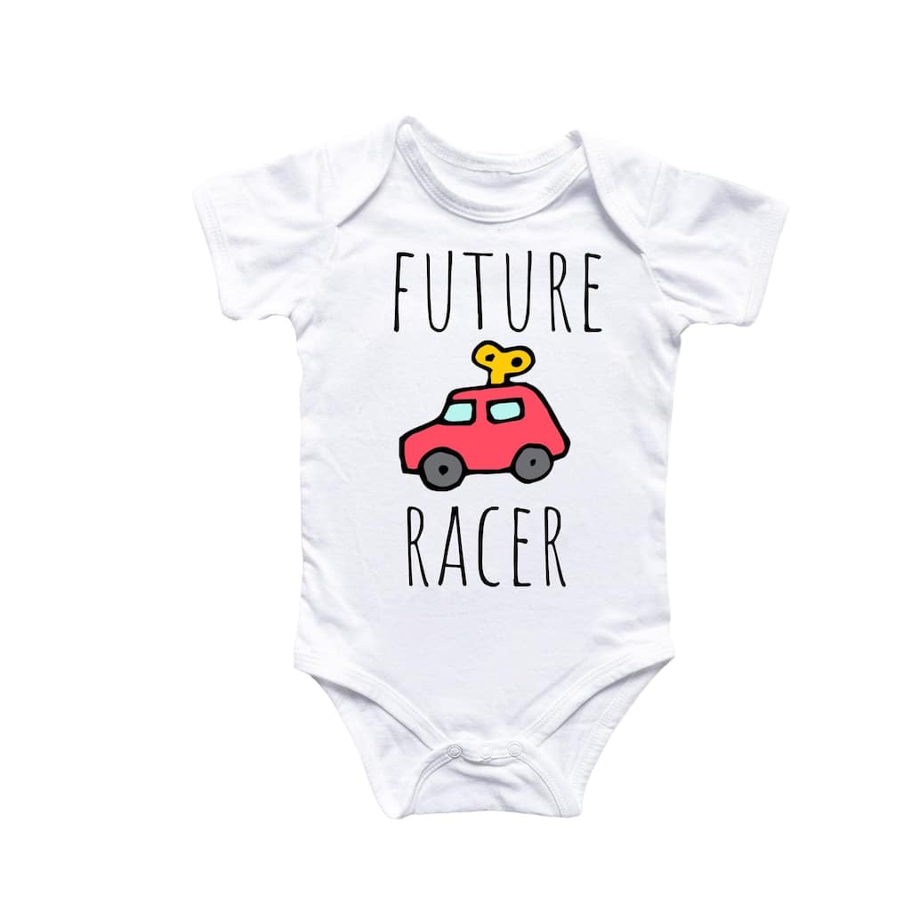 Racing Racer Racecar - Baby Boy Girl Clothes Infant Bodysuit Funny Cute Newborn