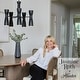 preview thumbnail 9 of 7, Hunter Zola Black 10-Light Chandelier - Dining Room, Bedroom, Living/Great Room, Foyer - Modern, Mid-Century - Designer!