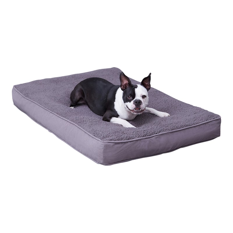 Daisy Deluxe Supportive Pillow Dog Bed - Medium (42"x30") - Gray