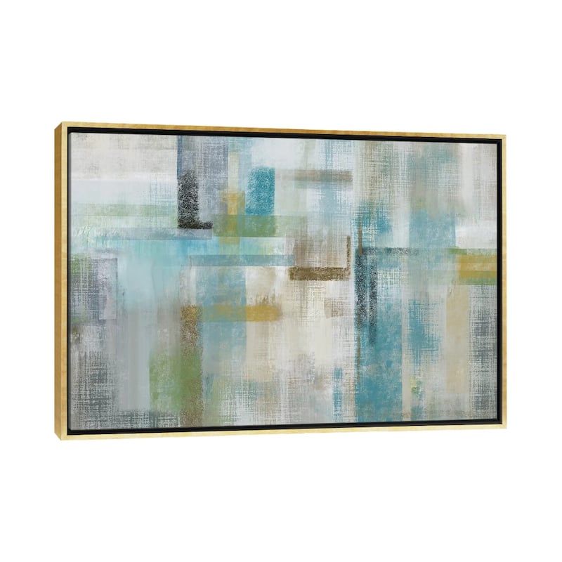 iCanvas "Bits and Pieces" by Nan Framed - Gold - 18x26