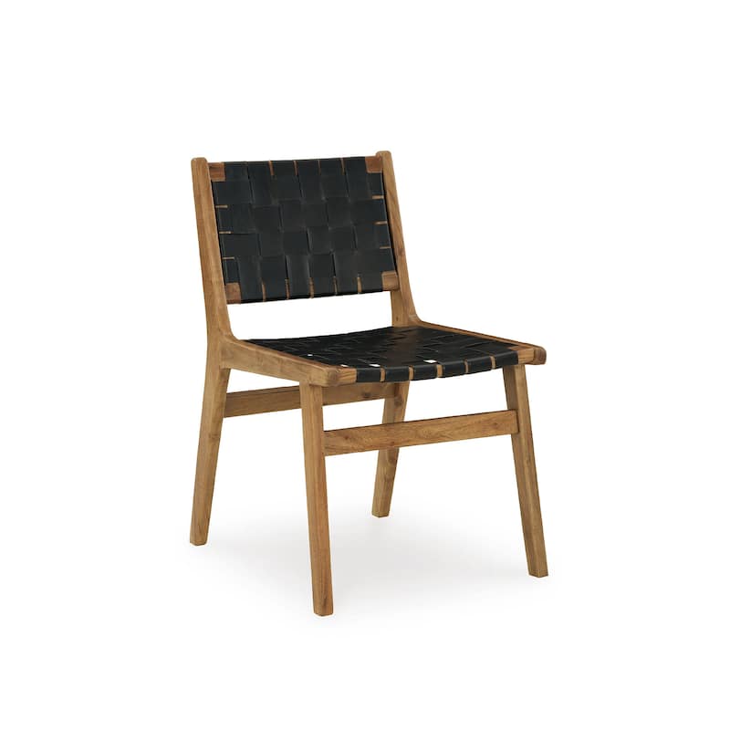 Signature Design by Ashley Fortmaine Brown/Black Dining Chair - 19.5" W x 20" D x 34" H