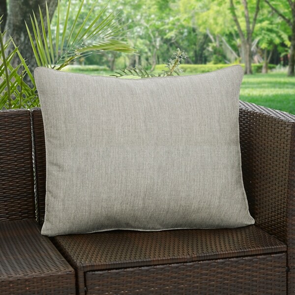 Sunbrella Granite Grey Indoor Outdoor Back Pillow On Sale Bed