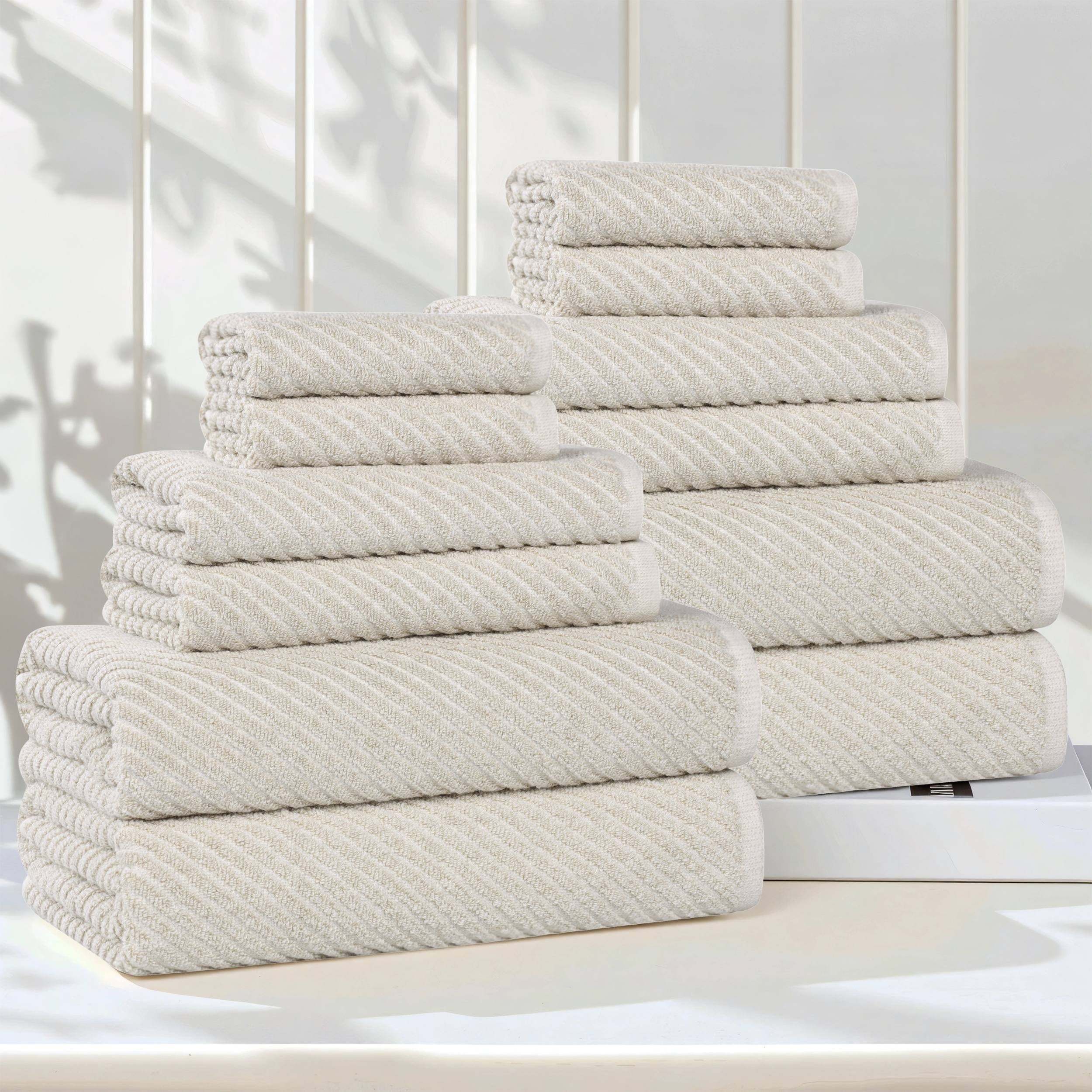 Superior Amelia Viscose Cotton Blend 12 Piece Towel Set