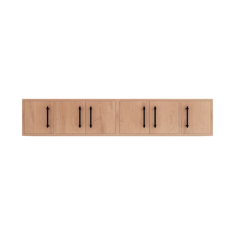 Victoria 72 Inches Top Cabinet Wall-Mounted - 71.3 - Oak Finish - Red Oak