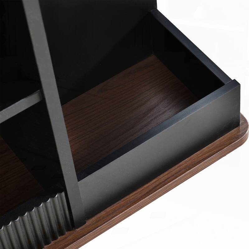 Multifunctional Sofa Side Table with Lift-Top
