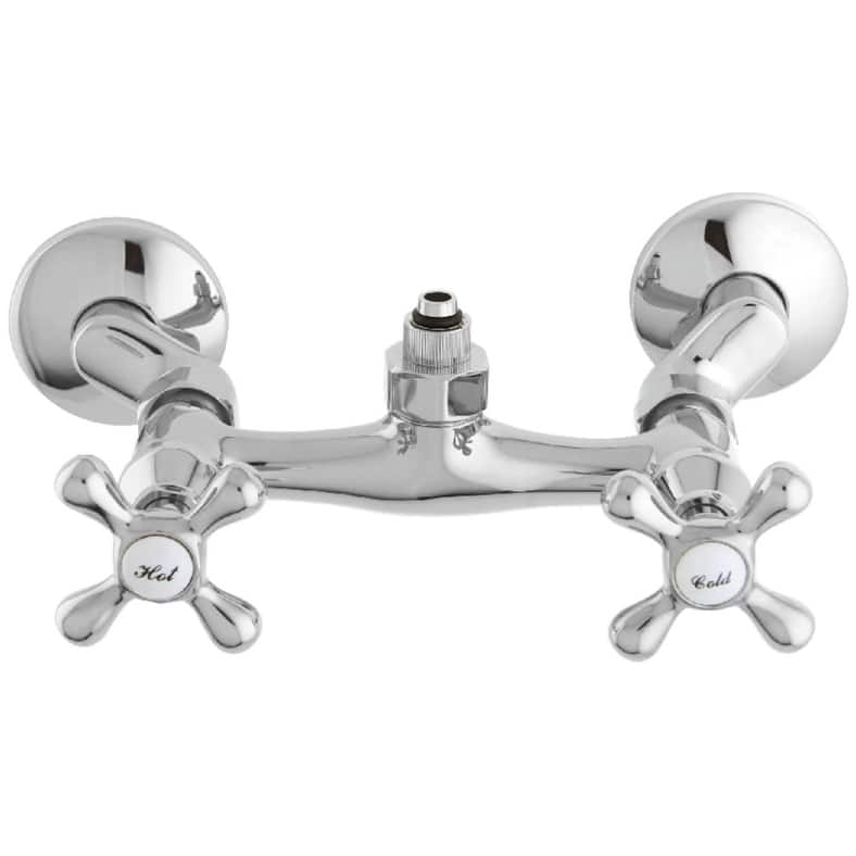 Kingston Brass Vintage Wall Mount Tub Filler Faucet with Riser Adapter