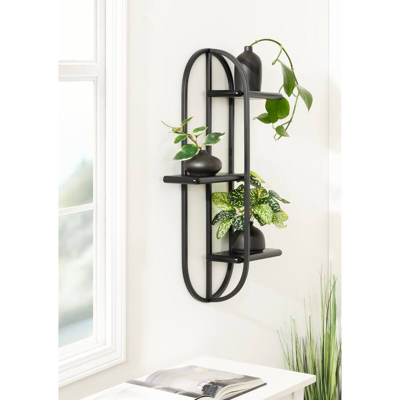 Kate and Laurel Ramos Wood/Metal Accent Shelf - 18x6x30